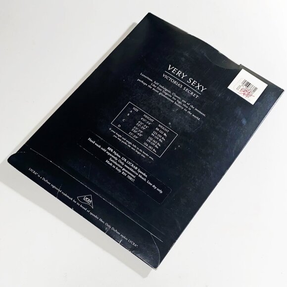 2 NEW VICTORIAS SECRET PANTYHOSE 1 BLK FAUX GARTER & 1 NUDE/BLK FAUX THIGH HIGH - Picture 8 of 9